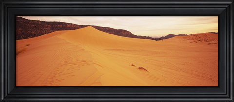 Framed Sand dunes in a desert, Coral Pink Sand Dunes State Park, Utah, USA Print