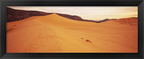 Framed Sand dunes in a desert, Coral Pink Sand Dunes State Park, Utah, USA Print