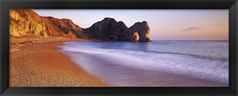 Framed Rock formations on the seaside, Durdle Door, Dorset, England Print