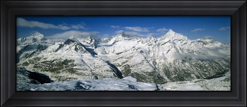Framed Mountains covered with snow, Matterhorn, Switzerland Print