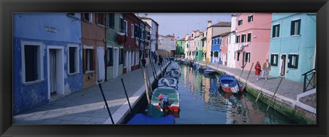 Framed Canal, Burano, Italy Print