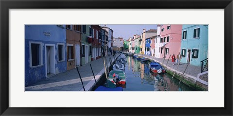 Framed Canal, Burano, Italy Print