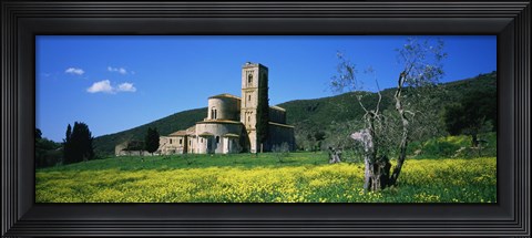 Framed San Antimo Monastery, Tuscany, Italy Print