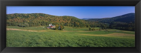 Framed Farmhouse in Field, Vermont Print