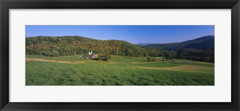 Framed Farmhouse in Field, Vermont Print