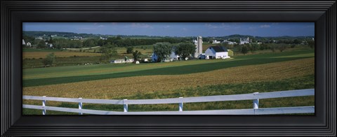 Framed Amish Farms, Pennsylvania Print