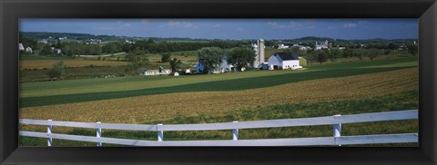 Framed Amish Farms, Pennsylvania Print
