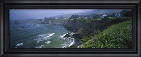 Framed High angle view of a coastline, Elk, California, USA Print