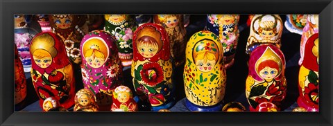 Framed Close-up of Russian nesting dolls, Bulgaria Print