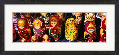 Framed Close-up of Russian nesting dolls, Bulgaria Print