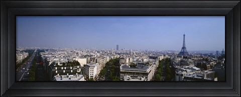 Framed High angle view of a cityscape, Paris, France Print