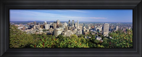 Framed High angle view of a cityscape, Parc Mont Royal, Montreal, Quebec, Canada Print