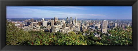 Framed High angle view of a cityscape, Parc Mont Royal, Montreal, Quebec, Canada Print