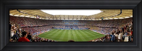 Framed Crowd in a stadium to watch a soccer match, Hamburg, Germany Print