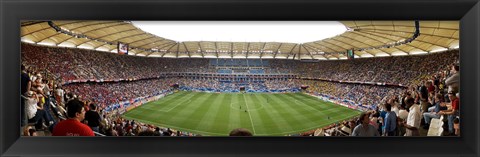 Framed Crowd in a stadium to watch a soccer match, Hamburg, Germany Print