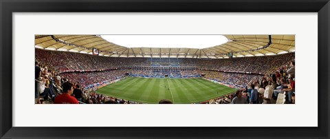 Framed Crowd in a stadium to watch a soccer match, Hamburg, Germany Print