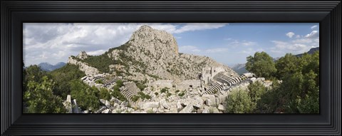 Framed Old ruins of an amphitheater, Termessos, Taurus Mountains, Antalya Province, Turkey Print