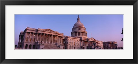 Framed Low angle view of a government building, Capitol Building, Washington DC, USA Print