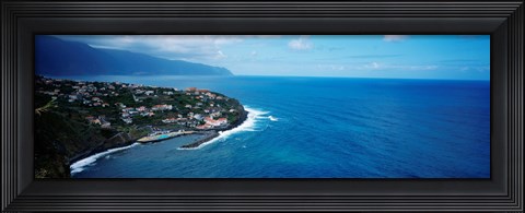 Framed High angle view of an island, Ponta Delgada, Madeira, Portugal Print
