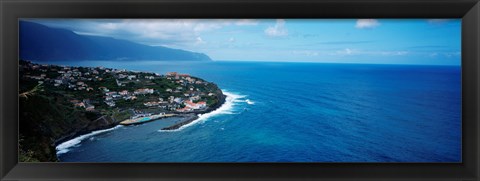 Framed High angle view of an island, Ponta Delgada, Madeira, Portugal Print