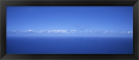 Framed Panoramic view of the seascape, Boaventura, Sao Vicente, Madeira, Portugal Print