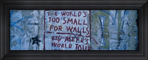 Framed Graffiti on a wall, Berlin Wall, Berlin, Germany Print