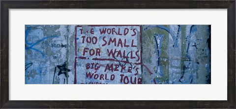Framed Graffiti on a wall, Berlin Wall, Berlin, Germany Print