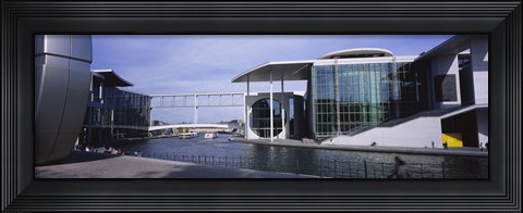 Framed Buildings along a river, Spree River, Berlin, Germany Print