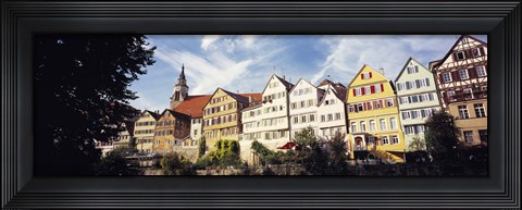 Framed Low angle view of row houses in a town, Tuebingen, Baden-Wurttembery, Germany Print