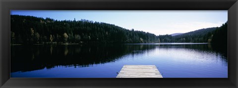 Framed Pier on a lake, Black Forest, Baden-Wurttemberg, Germany Print