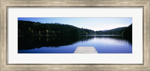 Framed Pier on a lake, Black Forest, Baden-Wurttemberg, Germany Print