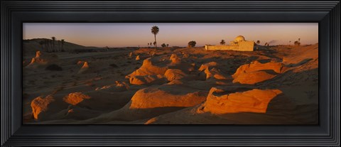 Framed Mosque on a hill, Douz, Tunisia Print