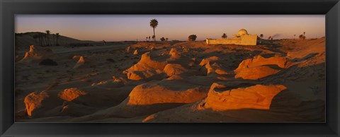 Framed Mosque on a hill, Douz, Tunisia Print