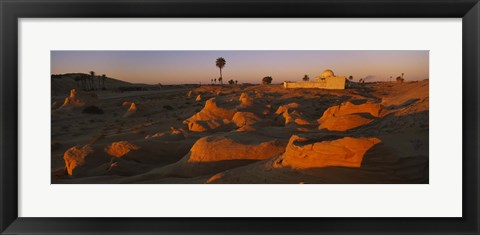 Framed Mosque on a hill, Douz, Tunisia Print