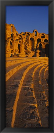 Framed Old ruins of an amphitheater, Roman Theater, El Djem, Mahdia Governorate, Tunisia Print