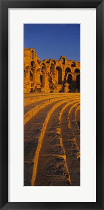 Framed Old ruins of an amphitheater, Roman Theater, El Djem, Mahdia Governorate, Tunisia Print