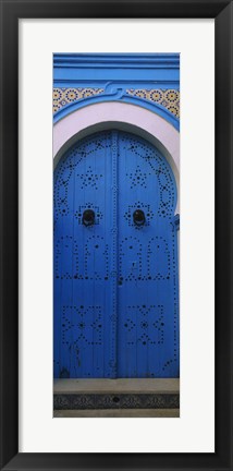 Framed Closed door of a house, Medina, Sousse, Tunisia Print