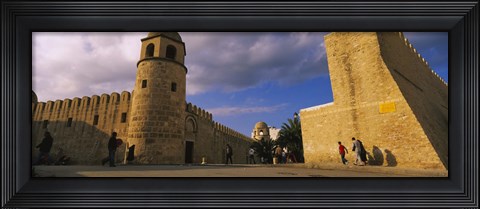 Framed Group of people at a mosque, Great Mosque, Medina, Sousse, Tunisia Print