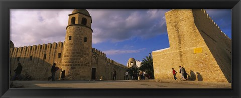 Framed Group of people at a mosque, Great Mosque, Medina, Sousse, Tunisia Print