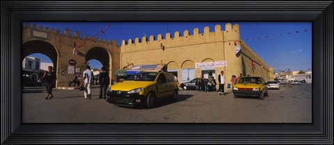 Framed Group of people walking on the road, Medina, Kairwan, Tunisia Print