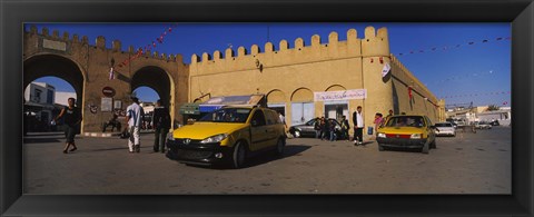 Framed Group of people walking on the road, Medina, Kairwan, Tunisia Print
