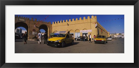 Framed Group of people walking on the road, Medina, Kairwan, Tunisia Print