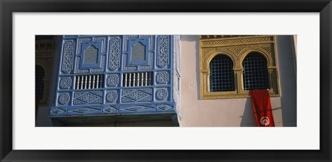 Framed Low angle view of a window of a building, Medina, Kairwan, Tunisia Print