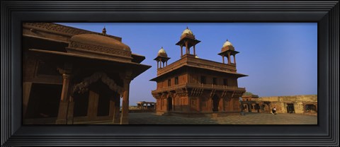 Framed Low angle view of a building, Fatehpur Sikri, Fatehpur, Agra, Uttar Pradesh, India Print