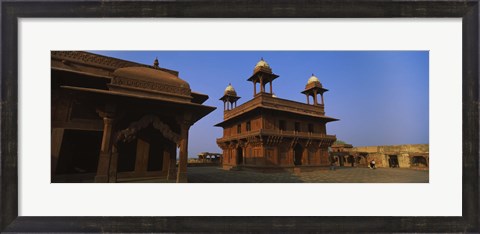 Framed Low angle view of a building, Fatehpur Sikri, Fatehpur, Agra, Uttar Pradesh, India Print