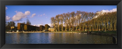 Framed Trees along a lake, Chateau de Versailles, Versailles, Yvelines, France Print