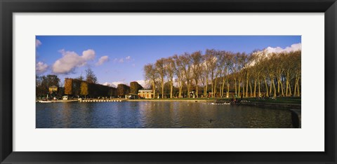 Framed Trees along a lake, Chateau de Versailles, Versailles, Yvelines, France Print