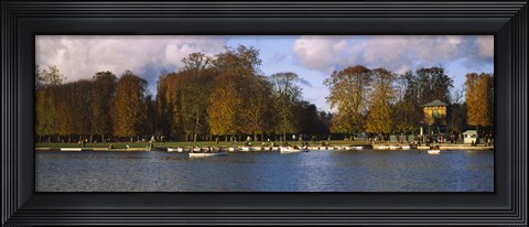 Framed Boats in a lake, Chateau de Versailles, Versailles, Yvelines, France Print