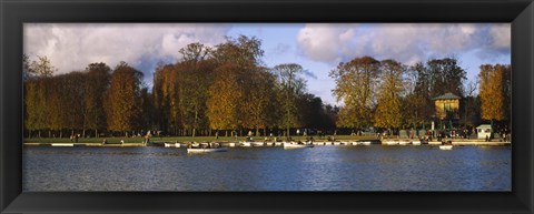 Framed Boats in a lake, Chateau de Versailles, Versailles, Yvelines, France Print