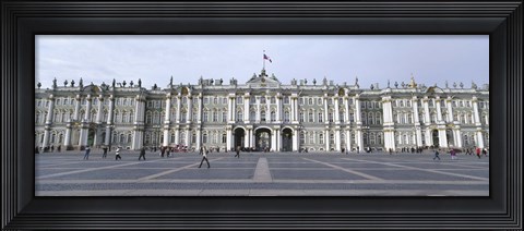 Framed Facade of a museum, State Hermitage Museum, Winter Palace, Palace Square, St. Petersburg, Russia Print
